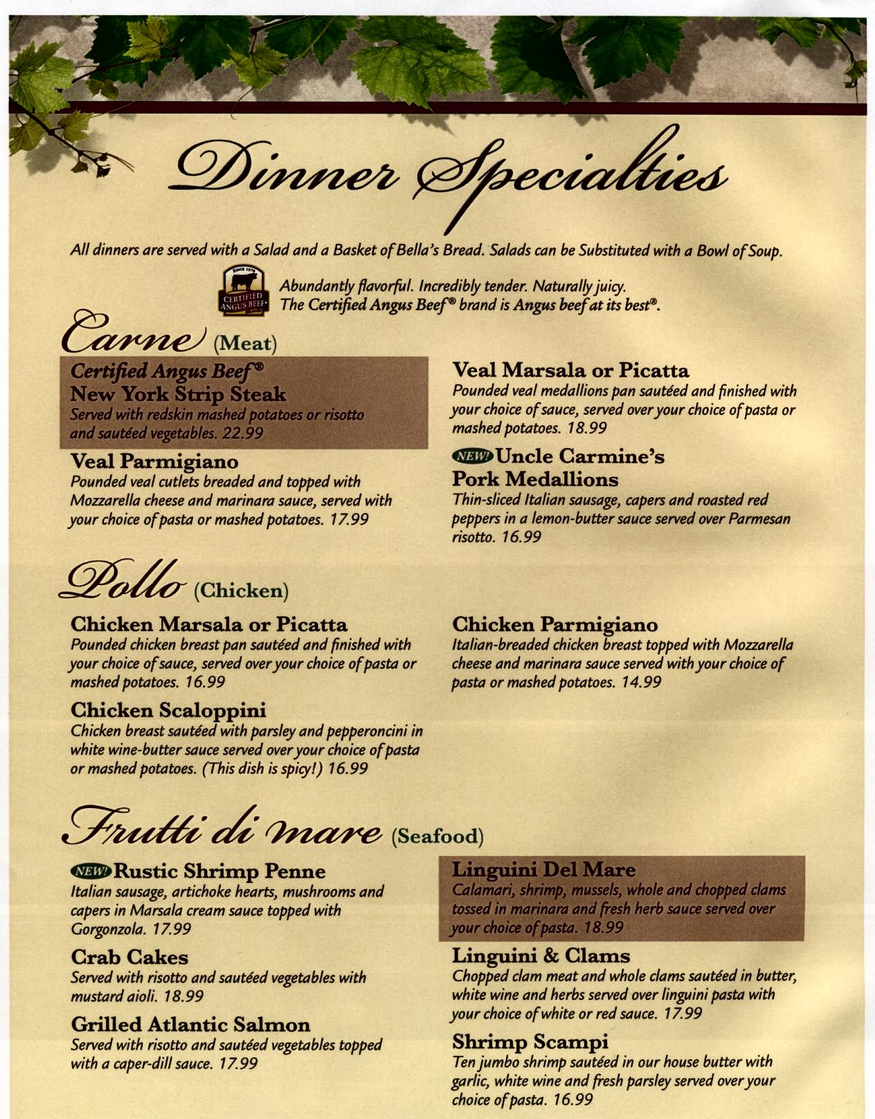 Bellas Italian Restaurant Banner Elk Nc Catering Pizza Casual